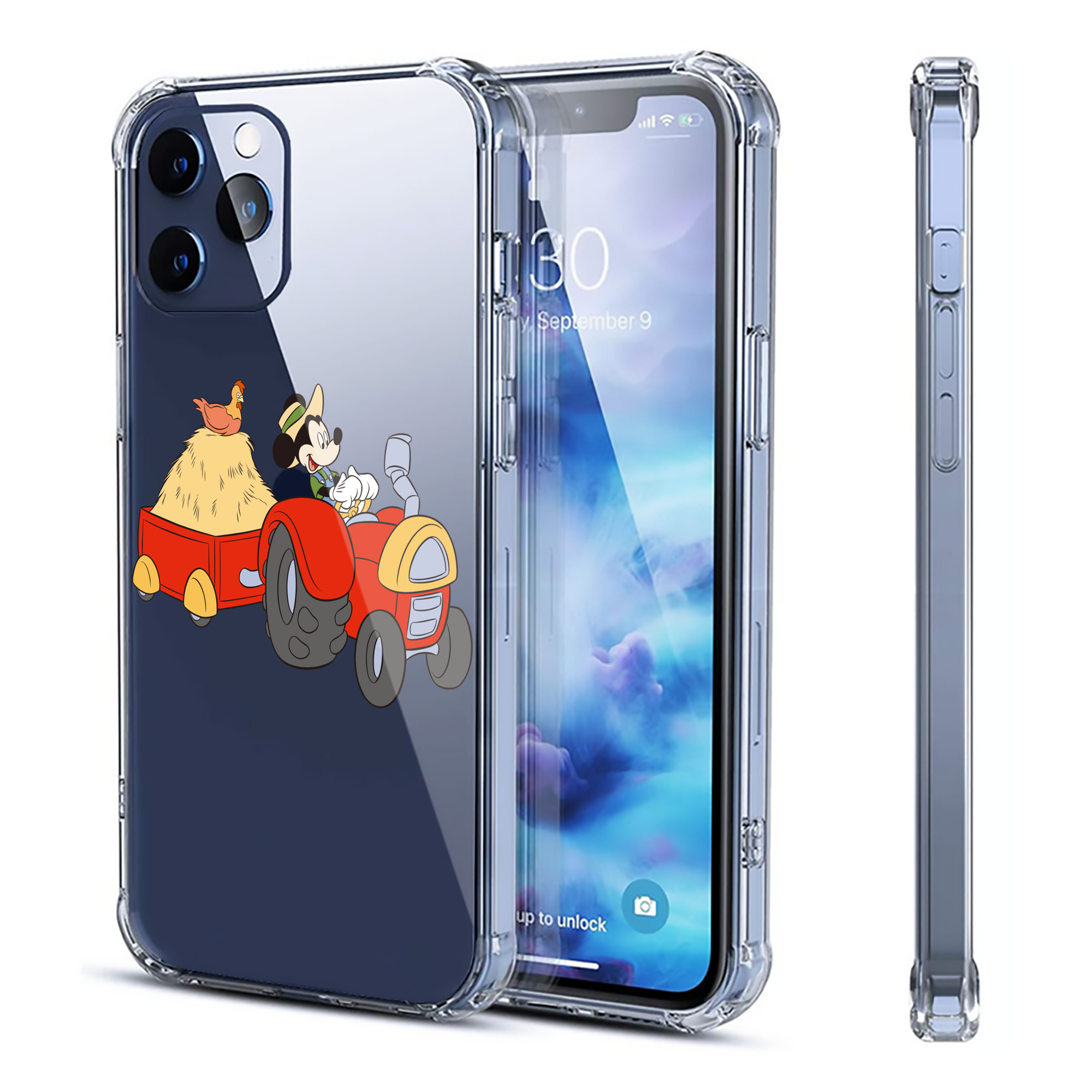 （画像用） ミッキーマウス Mickey Mouse 【iPhone 12シリーズ対応】透明スマホケース（クリアソフトケース）